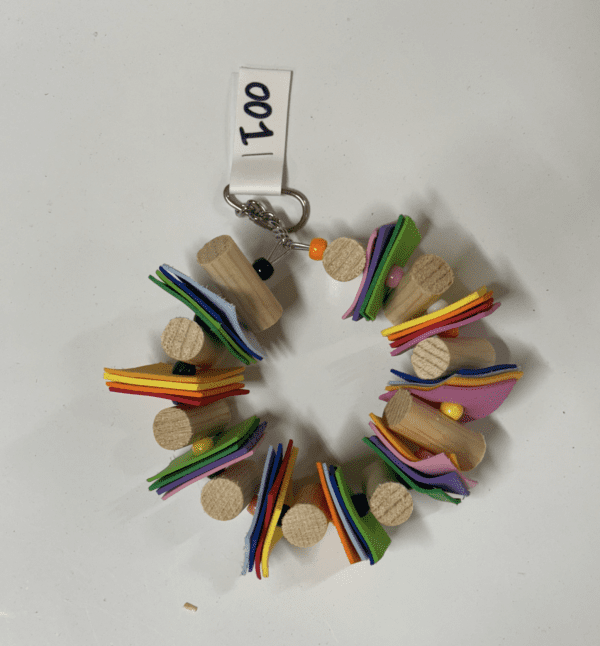 A colorful Foam Circle Stack (Med) with a number on it.
